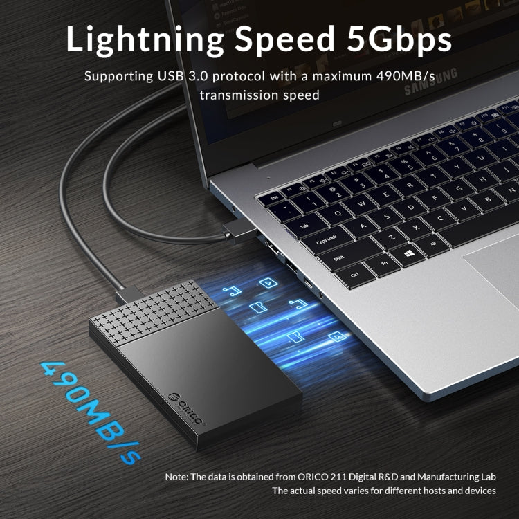 ORICO ORICO-2526U3-V1 Caja de almacenamiento externo para disco duro USB 3.0 Micro-B de 2,5 pulgadas, Micro-B
