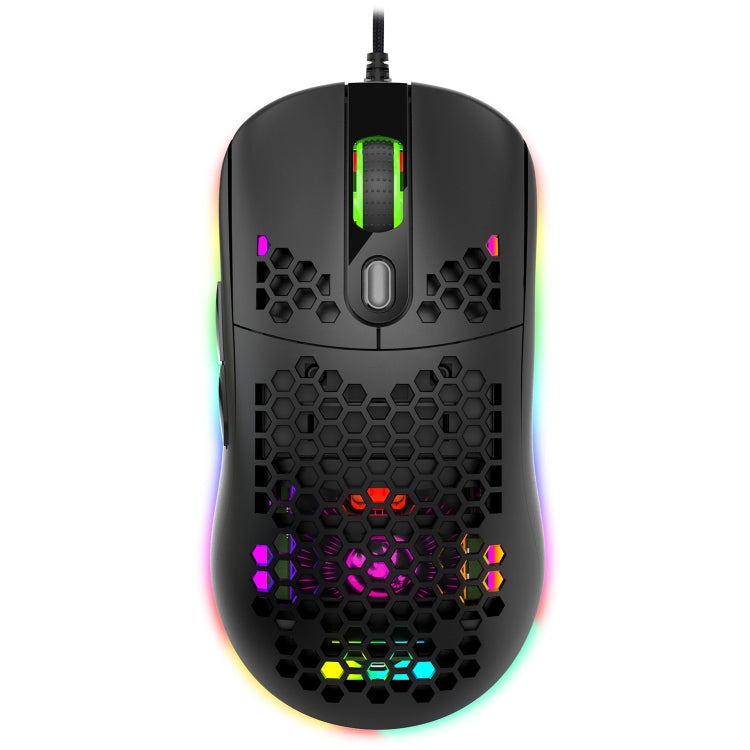 HXSJ X600 6 Teclas RGB Luminous Macro Programación Wired Gaming Mouse, X600