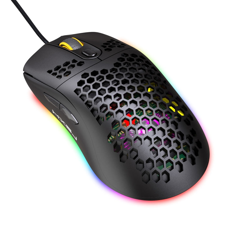 HXSJ X600 6 Teclas RGB Luminous Macro Programación Wired Gaming Mouse, X600