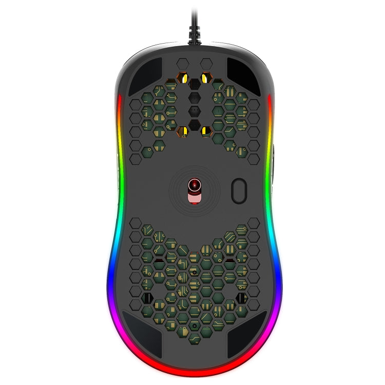 HXSJ X600 6 Teclas RGB Luminous Macro Programación Wired Gaming Mouse, X600