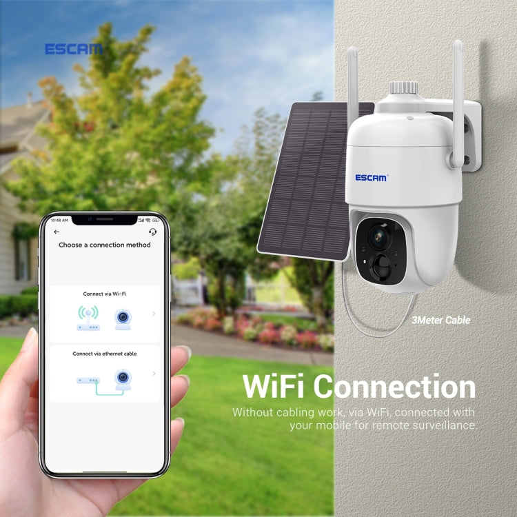 ESCAM G24 3MP WiFi visión nocturna inteligente intercomunicador de voz bidireccional cámara Solar soporte Full HD AI reconocimiento PIR alarma, G24