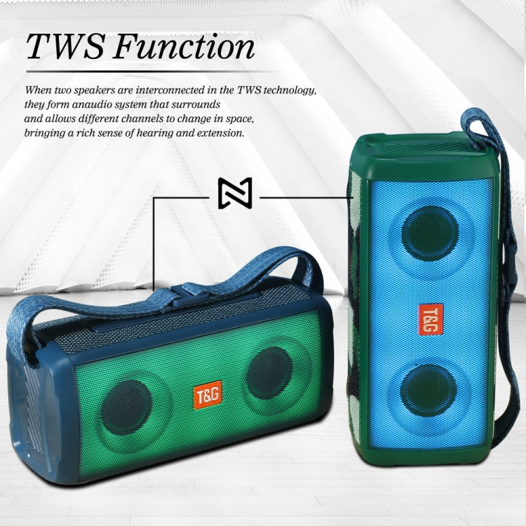 T&G TG345 Altavoz Bluetooth inalámbrico LED de color portátil para exteriores