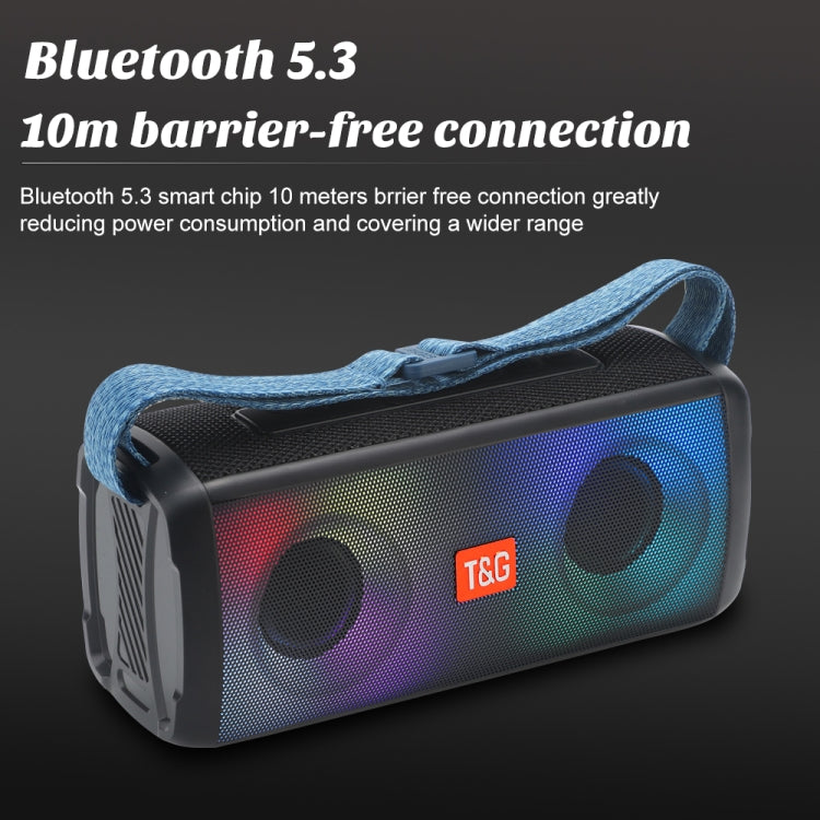 T&G TG345 Altavoz Bluetooth inalámbrico LED de color portátil para exteriores