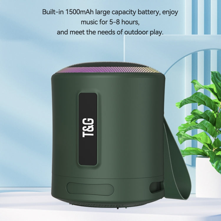 T&G TG373 Subwoofer de altavoz inalámbrico Bluetooth multicolor RGB con luz LED portátil para exteriores