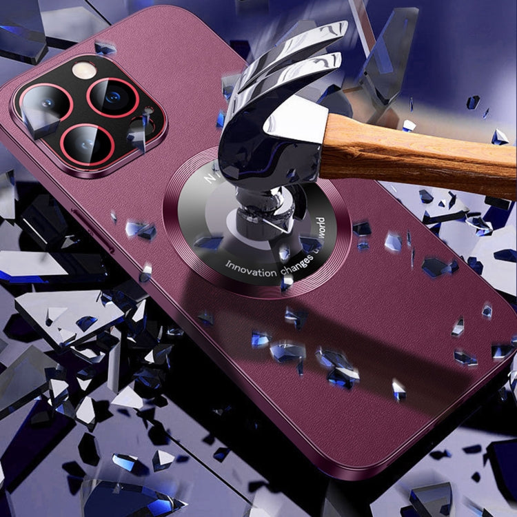 R-JUST RH05 Estuche magnético de cuero y metal para teléfono, For iPhone 14 Pro, For iPhone 14 Pro Max, For iPhone 14 Plus, For iPhone 14