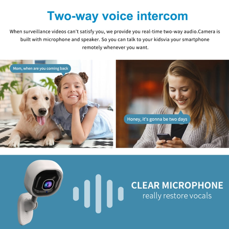 Cámara WiFi de visión nocturna con audio bidireccional y detección de movimiento A3, A3