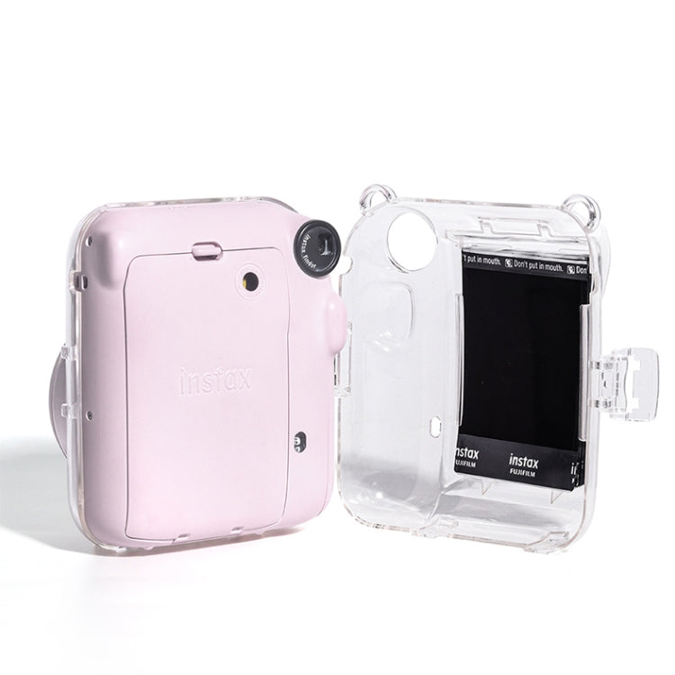 Estuche para cámara de acrílico duro de cristal con correa para el hombro, For FUJIFILM instax mini 12(DIY Pink Graffiti), For FUJIFILM instax mini 12(DIY Blue Cat), For FUJIFILM instax mini 12(DIY Purple Daisies)                                       ...