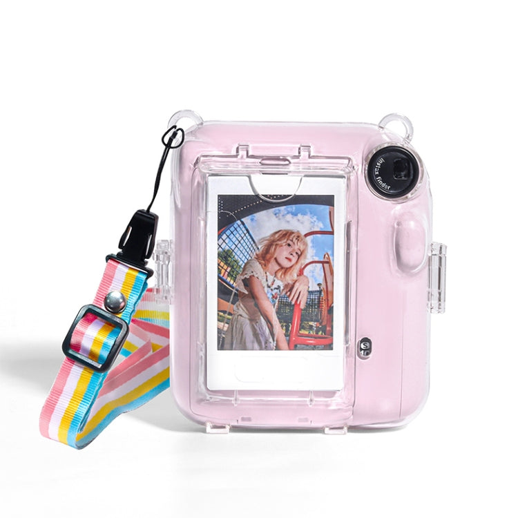 Estuche para cámara de acrílico duro de cristal con correa para el hombro, For FUJIFILM instax mini 12(DIY Pink Graffiti), For FUJIFILM instax mini 12(DIY Blue Cat), For FUJIFILM instax mini 12(DIY Purple Daisies)                                       ...