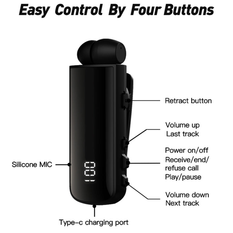 Auricular Lavalier impermeable Fineblue F901 para conducir y andar en bicicleta, F901