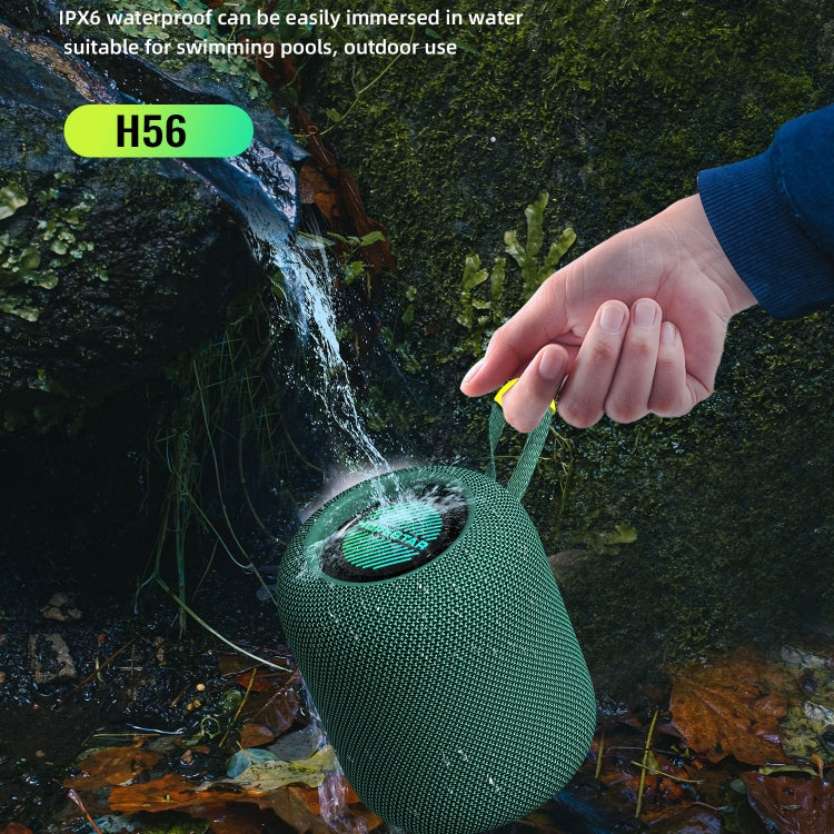 HOPESTAR H56 IPX6 Impermeable 10W TWS Subwoofer Luz Altavoz Bluetooth, H56