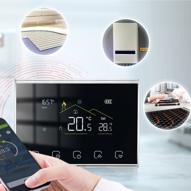Termostato de pantalla LED inteligente inalámbrico serie BHT-8000RF-VA con WiFi, Electric Heating, Electric Boiler Heating, Boiler Heating, Water Heating, Hydroelectric Heating, Water Boiler Heating