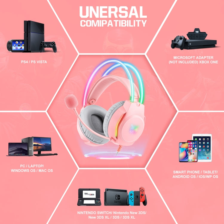Auriculares para juegos con cable X26 USB+3.5mm RGB, X26