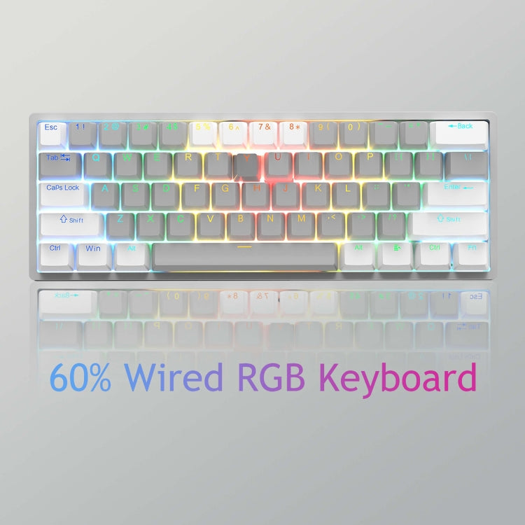 AULA F3261 Type-C Teclado mecánico RGB con 61 teclas intercambiables en caliente con cable