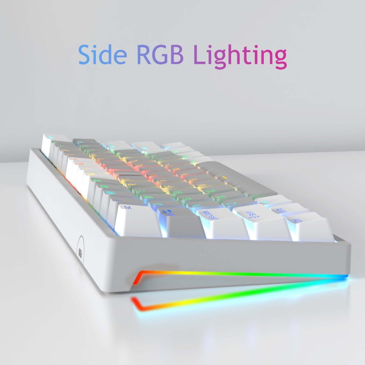 AULA F3261 Type-C Teclado mecánico RGB con 61 teclas intercambiables en caliente con cable