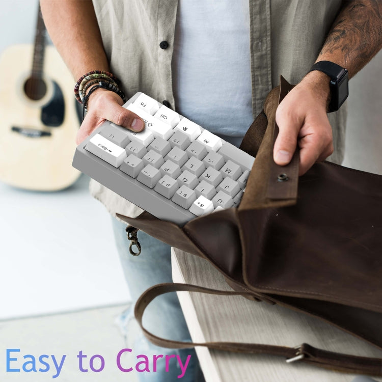 AULA F3261 Type-C Teclado mecánico RGB con 61 teclas intercambiables en caliente con cable