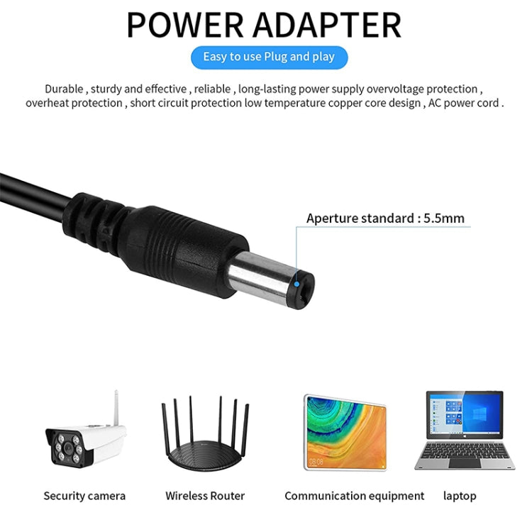 Cable de extensión de conexión de alimentación CC hembra a CC macho, 0.37m 4 in 1, 0.42m 8 in 1, 0.37m 2 in 1, 0.37m 6 in 1, 0.37m 3 in 1, 0.5m 16 in 1