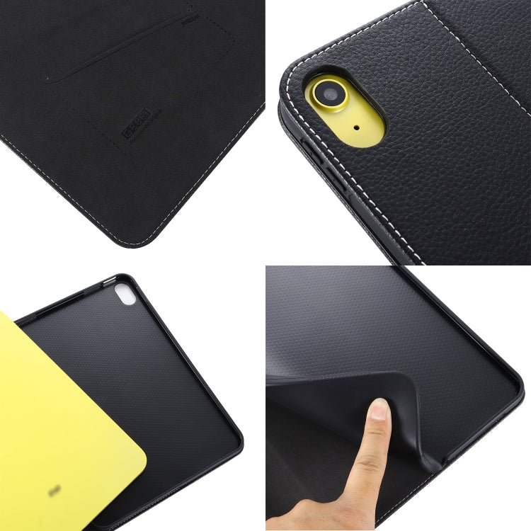 Funda de cuero para tableta con textura de seda GEBEI, For iPad 10th Gen 10.9 2022