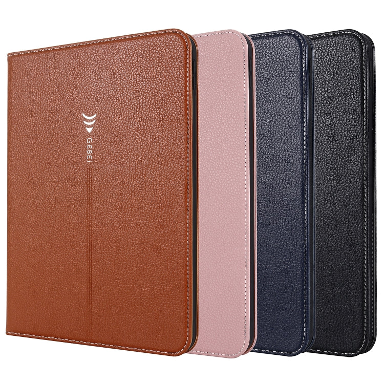 Funda de cuero para tableta con textura de seda GEBEI, For iPad 10th Gen 10.9 2022