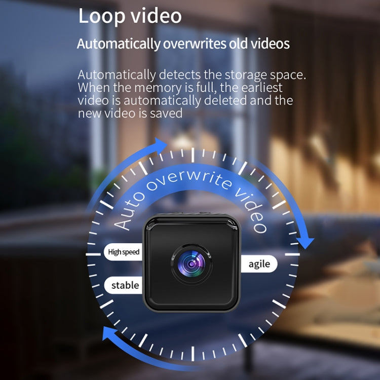 X2 Smart HD Mini WiFi Cámara compatible con visión nocturna, detección de movimiento y tarjeta TF, X2