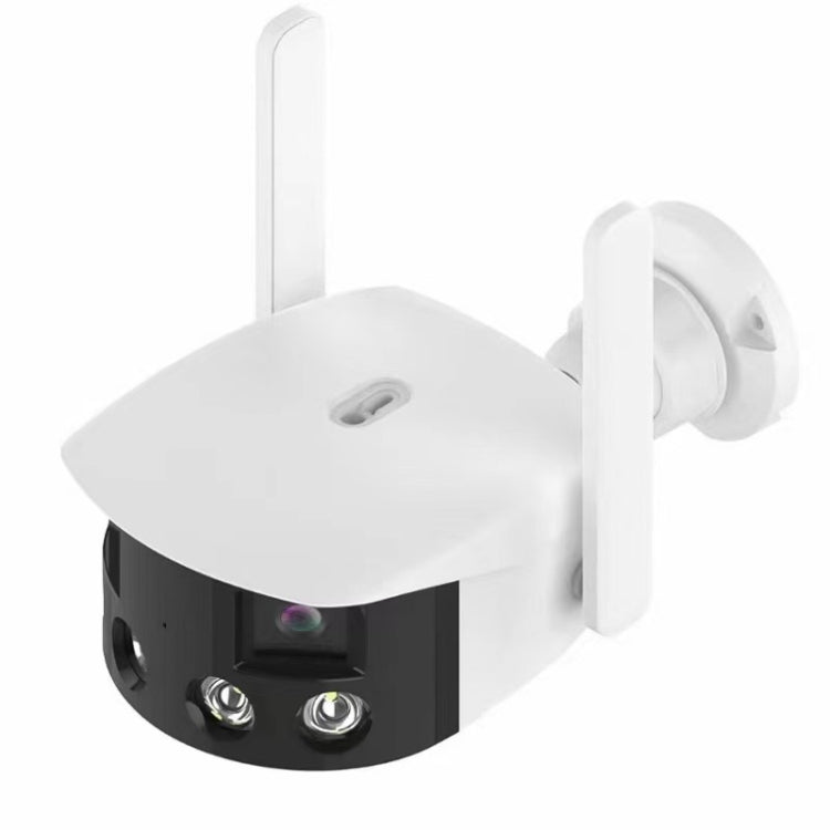 Q38 WIFI Reconocimiento humanoide AI Alarma Cámara IP dual de 2MP de 180 grados, AU Plug, US Plug, EU Plug, UK Plug