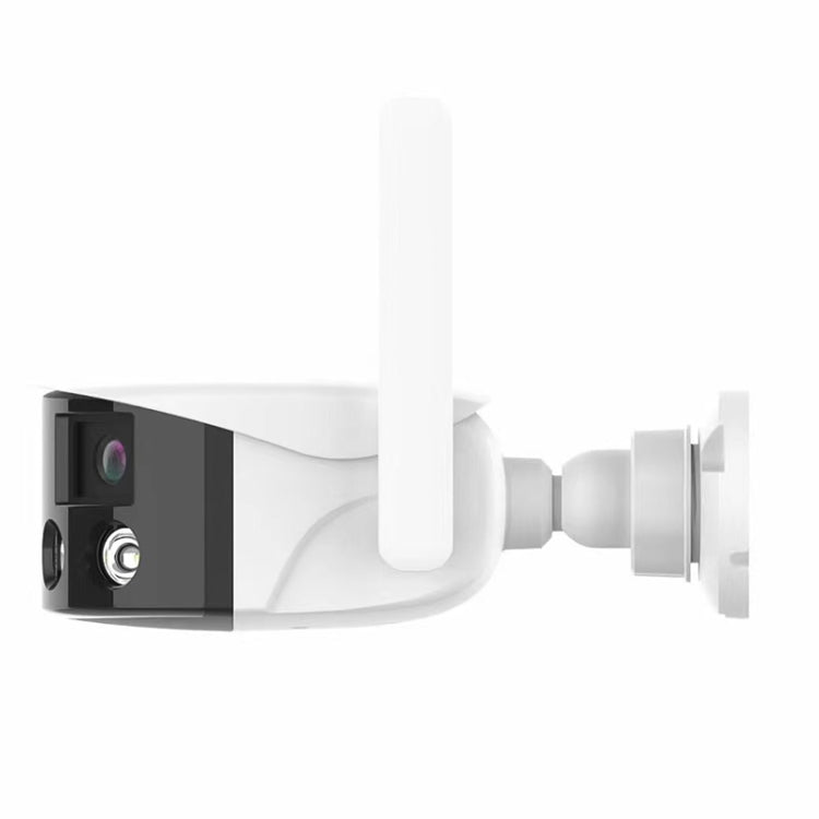Q38 WIFI Reconocimiento humanoide AI Alarma Cámara IP dual de 2MP de 180 grados, AU Plug, US Plug, EU Plug, UK Plug