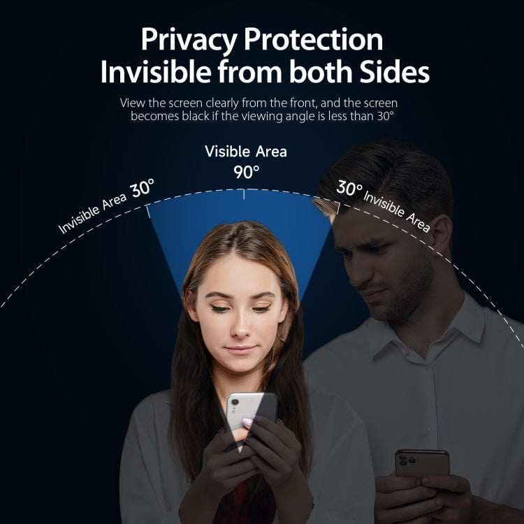 DUX DUCIS 0.33mm 9H Alto Aluminio Anti-spy HD Película de vidrio templado, For iPhone XR