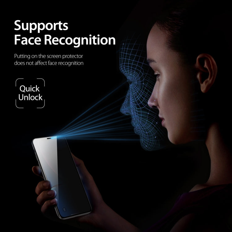 DUX DUCIS 0.33mm 9H Alto Aluminio Anti-spy HD Película de vidrio templado, For iPhone XR