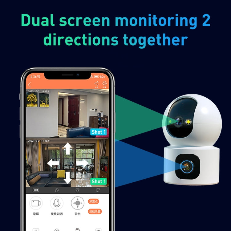 Cámara PTZ inteligente inalámbrica doble YT66 de 2MP, AU Plug, US Plug, EU Plug, UK Plug