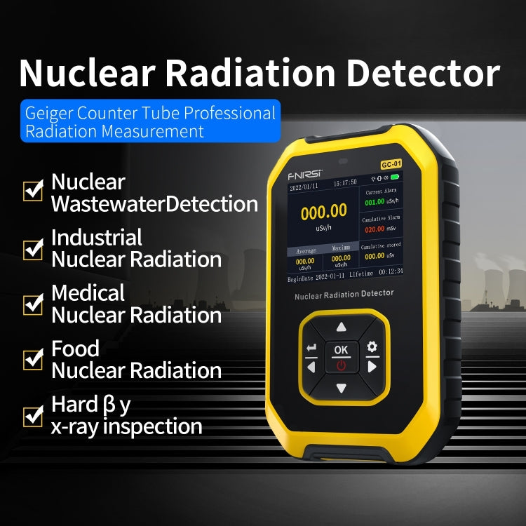 GC01 Inicio Lndustrial Mármol Radioactivo X / Y Ray Detector de radiación nuclear Contador Geiger, GC01