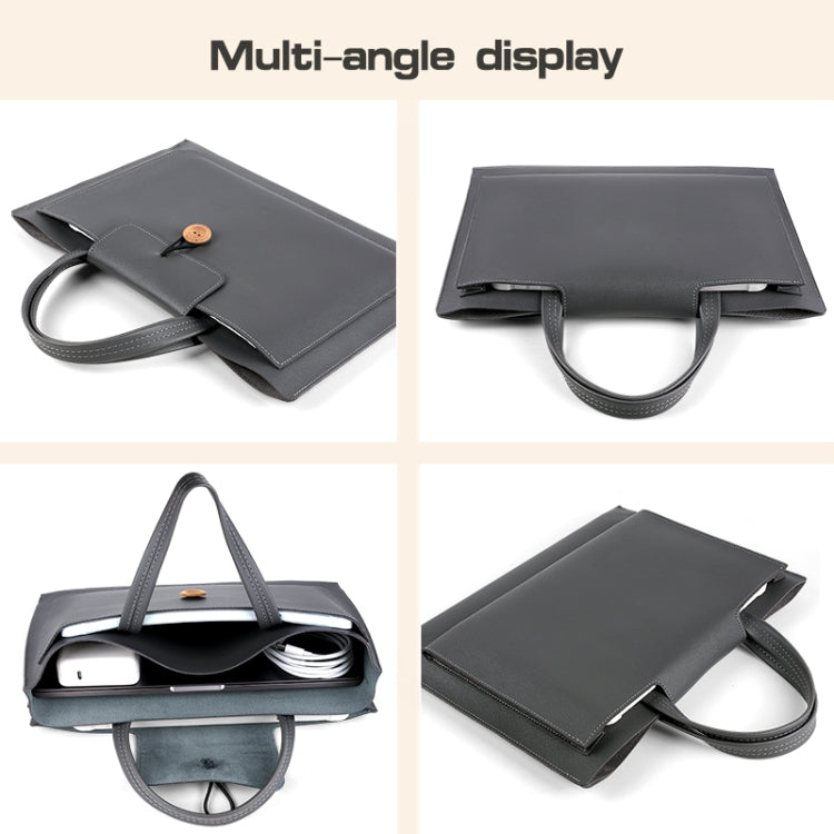 Bolsa interna portátil para computadora portátil con botón de hilo elástico universal, 13-14 inch, 15-16 inch