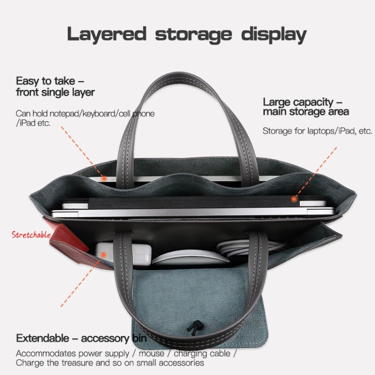 Bolsa interna portátil para computadora portátil con botón de hilo elástico universal, 13-14 inch, 15-16 inch