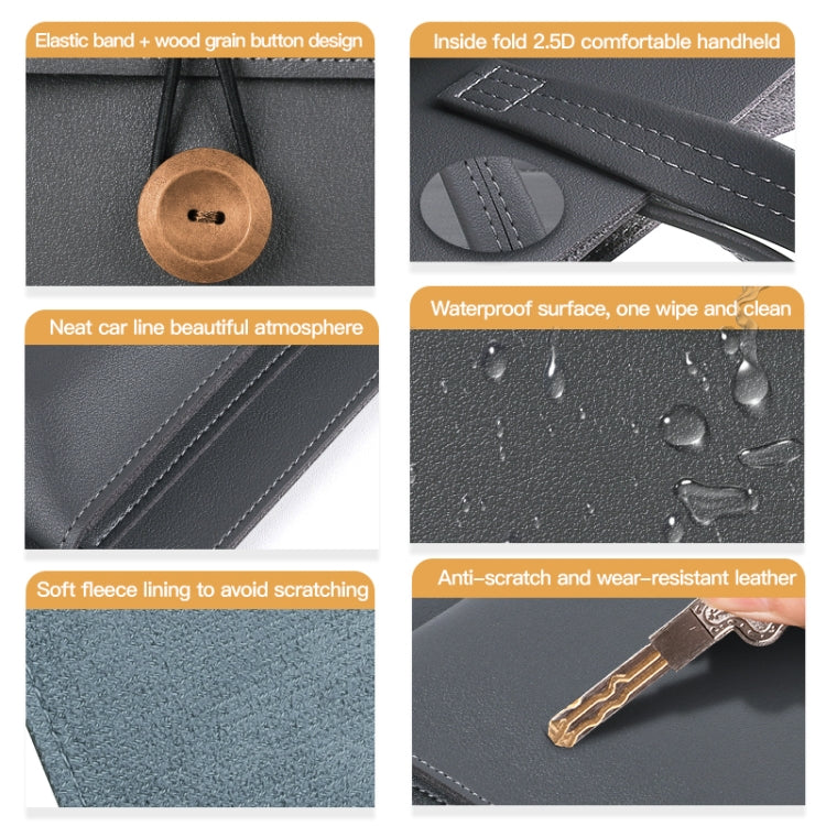 Bolsa interna portátil para computadora portátil con botón de hilo elástico universal, 13-14 inch, 15-16 inch