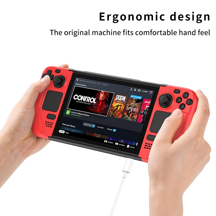 GKK para Steam Deck Contraste de color Funda para consola de juegos anticaída, GKK Case(Black), GKK Case(Red), GKK Case(Blue)