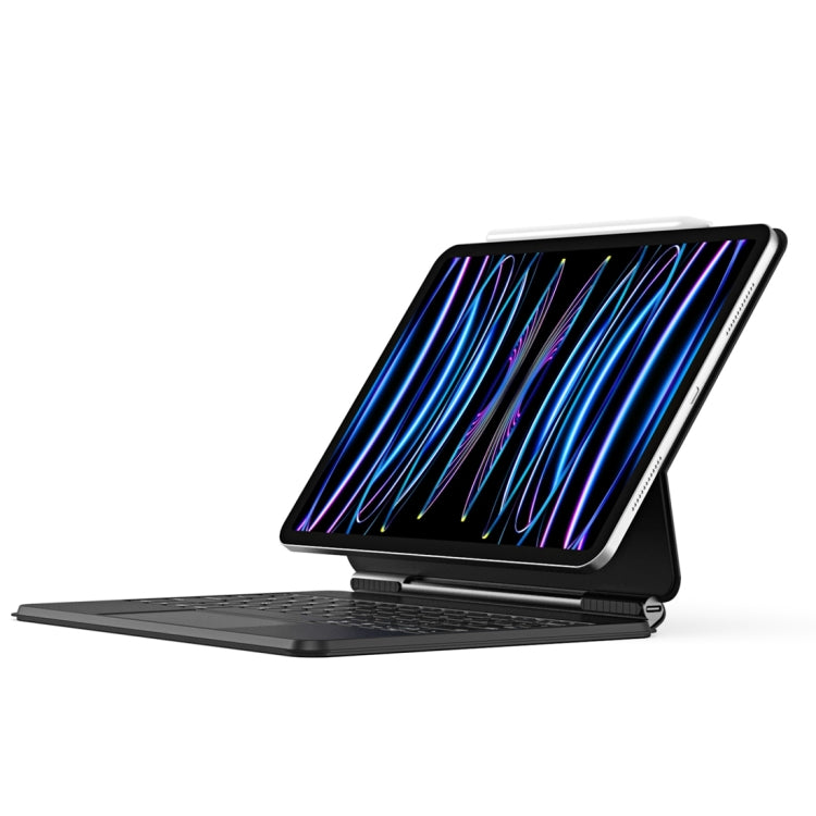 Estuche de cuero para tableta con teclado magnético flotante serie DUX DUCIS MK, For iPad Pro 11 2022 / Air 11 2024, For iPad Pro 12.9 2022, For iPad Pro 12.9 2021, For iPad Pro 11 2021, For iPad Pro 11 2020, For iPad Pro 12.9 2020, For iPad Pro 11 2018