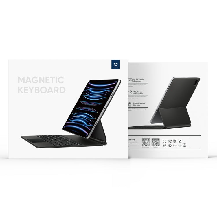 Estuche de cuero para tableta con teclado magnético flotante serie DUX DUCIS MK, For iPad Pro 11 2022 / Air 11 2024, For iPad Pro 12.9 2022, For iPad Pro 12.9 2021, For iPad Pro 11 2021, For iPad Pro 11 2020, For iPad Pro 12.9 2020, For iPad Pro 11 2018