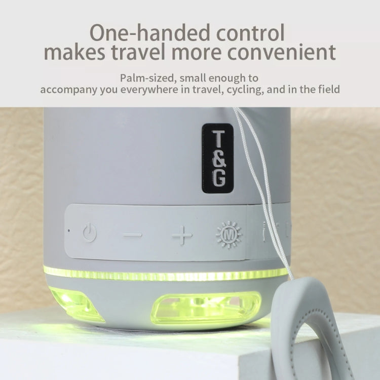 T&G TG294 TWS LED Mini Altavoz exterior de sonido estéreo inalámbrico portátil, TG294