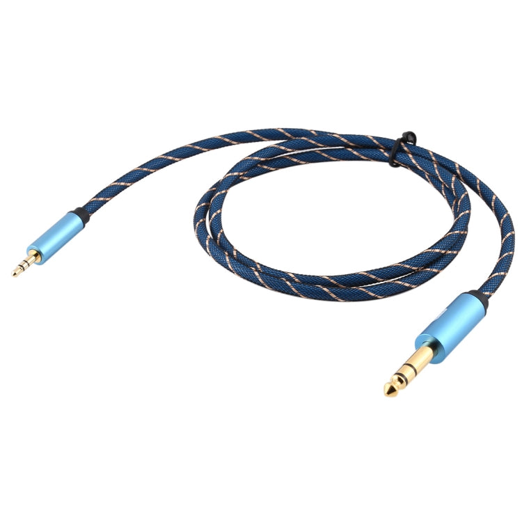 Conector macho EMK de 3,5 mm a conector macho chapado en oro de 6,35 mm Cable auxiliar trenzado de nylon para computadora / X-BOX / PS3 / CD / DVD, 1m, 1.5m, 2m, 3m, 5m