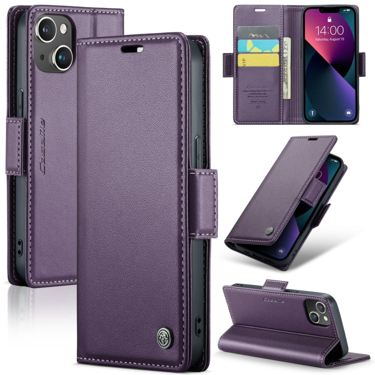 CaseMe 023 Mariposa Hebilla Litchi Textura RFID Funda de cuero antirrobo para teléfono, For iPhone 14, For iPhone 15 Pro Max, For iPhone 14 Plus, For iPhone 15 Pro, For iPhone 14 Pro, For iPhone 15 Plus, For iPhone 14 Pro Max, For iPhone 15