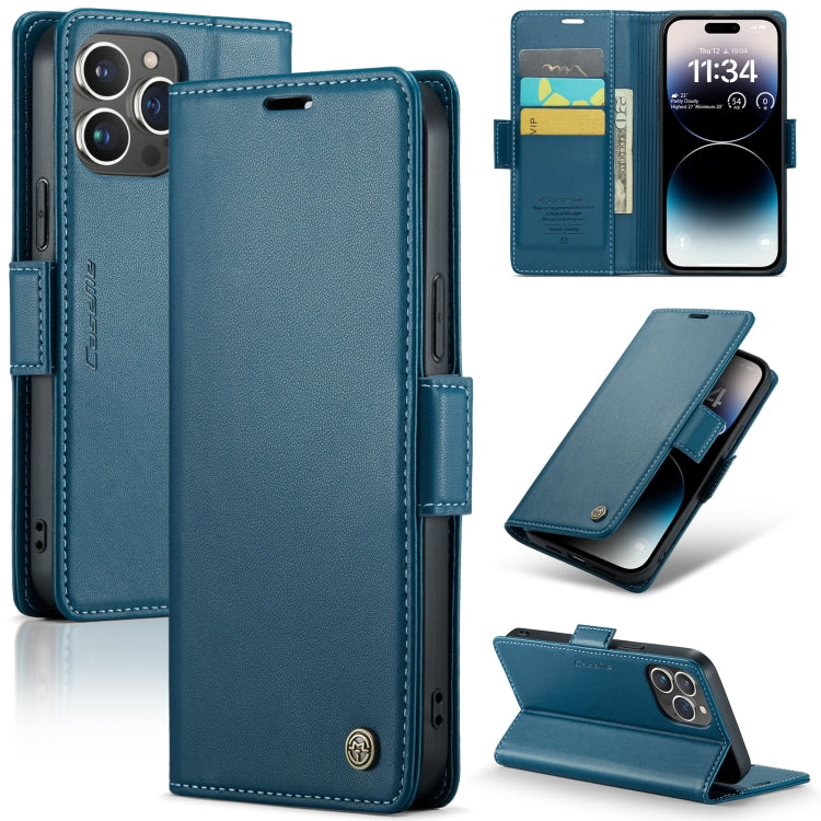 CaseMe 023 Mariposa Hebilla Litchi Textura RFID Funda de cuero antirrobo para teléfono, For iPhone 14, For iPhone 15 Pro Max, For iPhone 14 Plus, For iPhone 15 Pro, For iPhone 14 Pro, For iPhone 15 Plus, For iPhone 14 Pro Max, For iPhone 15