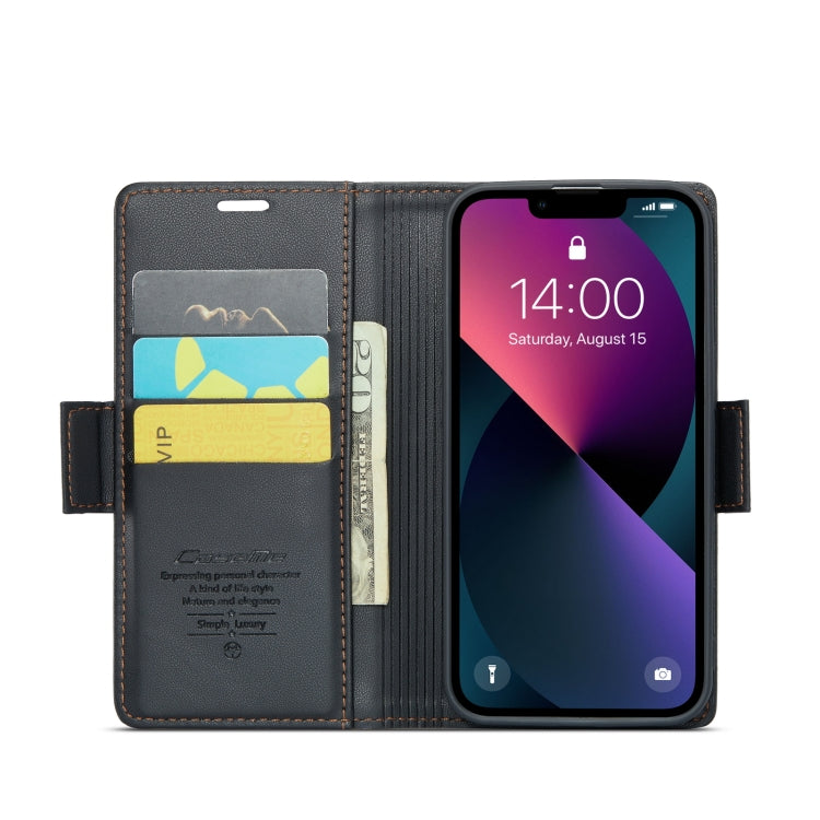 CaseMe 023 Mariposa Hebilla Litchi Textura RFID Funda de cuero antirrobo para teléfono, For iPhone 13, For iPhone 13 mini, For iPhone 13 Pro, For iPhone 13 Pro Max, For iPhone 12 / 12 Pro, For iPhone 12 Pro Max, For iPhone 12 mini, For iPhone 11