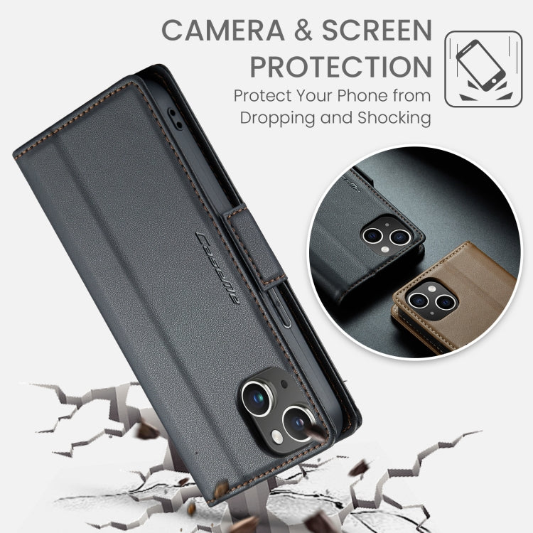 CaseMe 023 Mariposa Hebilla Litchi Textura RFID Funda de cuero antirrobo para teléfono, For iPhone 13, For iPhone 13 mini, For iPhone 13 Pro, For iPhone 13 Pro Max, For iPhone 12 / 12 Pro, For iPhone 12 Pro Max, For iPhone 12 mini, For iPhone 11
