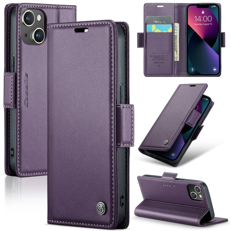 CaseMe 023 Mariposa Hebilla Litchi Textura RFID Funda de cuero antirrobo para teléfono, For iPhone 13, For iPhone 13 mini, For iPhone 13 Pro, For iPhone 13 Pro Max, For iPhone 12 / 12 Pro, For iPhone 12 Pro Max, For iPhone 12 mini, For iPhone 11