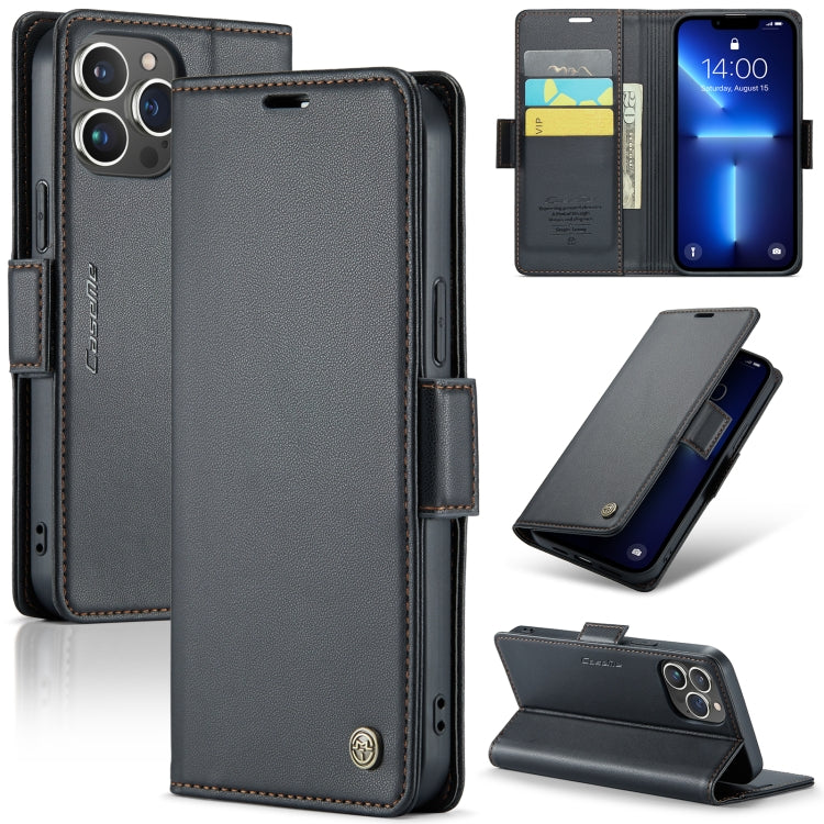 CaseMe 023 Mariposa Hebilla Litchi Textura RFID Funda de cuero antirrobo para teléfono, For iPhone 13, For iPhone 13 mini, For iPhone 13 Pro, For iPhone 13 Pro Max, For iPhone 12 / 12 Pro, For iPhone 12 Pro Max, For iPhone 12 mini, For iPhone 11
