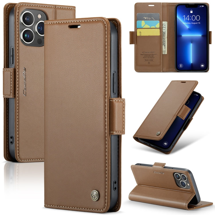 CaseMe 023 Mariposa Hebilla Litchi Textura RFID Funda de cuero antirrobo para teléfono, For iPhone 13, For iPhone 13 mini, For iPhone 13 Pro, For iPhone 13 Pro Max, For iPhone 12 / 12 Pro, For iPhone 12 Pro Max, For iPhone 12 mini, For iPhone 11