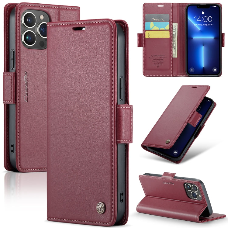 CaseMe 023 Mariposa Hebilla Litchi Textura RFID Funda de cuero antirrobo para teléfono, For iPhone 13, For iPhone 13 mini, For iPhone 13 Pro, For iPhone 13 Pro Max, For iPhone 12 / 12 Pro, For iPhone 12 Pro Max, For iPhone 12 mini, For iPhone 11