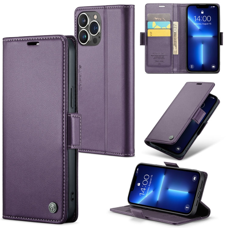 CaseMe 023 Mariposa Hebilla Litchi Textura RFID Funda de cuero antirrobo para teléfono, For iPhone 13, For iPhone 13 mini, For iPhone 13 Pro, For iPhone 13 Pro Max, For iPhone 12 / 12 Pro, For iPhone 12 Pro Max, For iPhone 12 mini, For iPhone 11