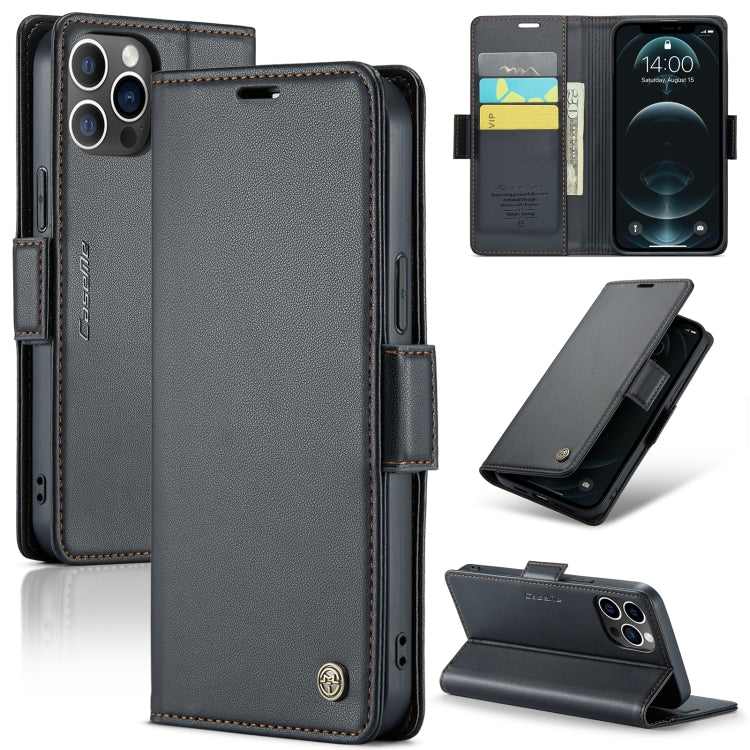 CaseMe 023 Mariposa Hebilla Litchi Textura RFID Funda de cuero antirrobo para teléfono, For iPhone 13, For iPhone 13 mini, For iPhone 13 Pro, For iPhone 13 Pro Max, For iPhone 12 / 12 Pro, For iPhone 12 Pro Max, For iPhone 12 mini, For iPhone 11
