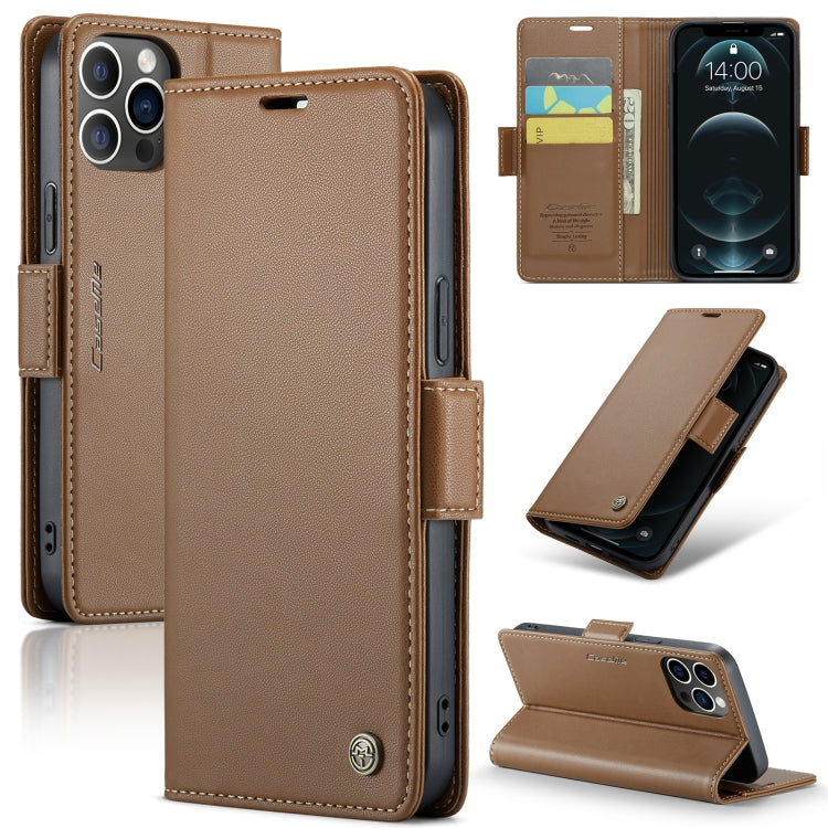 CaseMe 023 Mariposa Hebilla Litchi Textura RFID Funda de cuero antirrobo para teléfono, For iPhone 13, For iPhone 13 mini, For iPhone 13 Pro, For iPhone 13 Pro Max, For iPhone 12 / 12 Pro, For iPhone 12 Pro Max, For iPhone 12 mini, For iPhone 11
