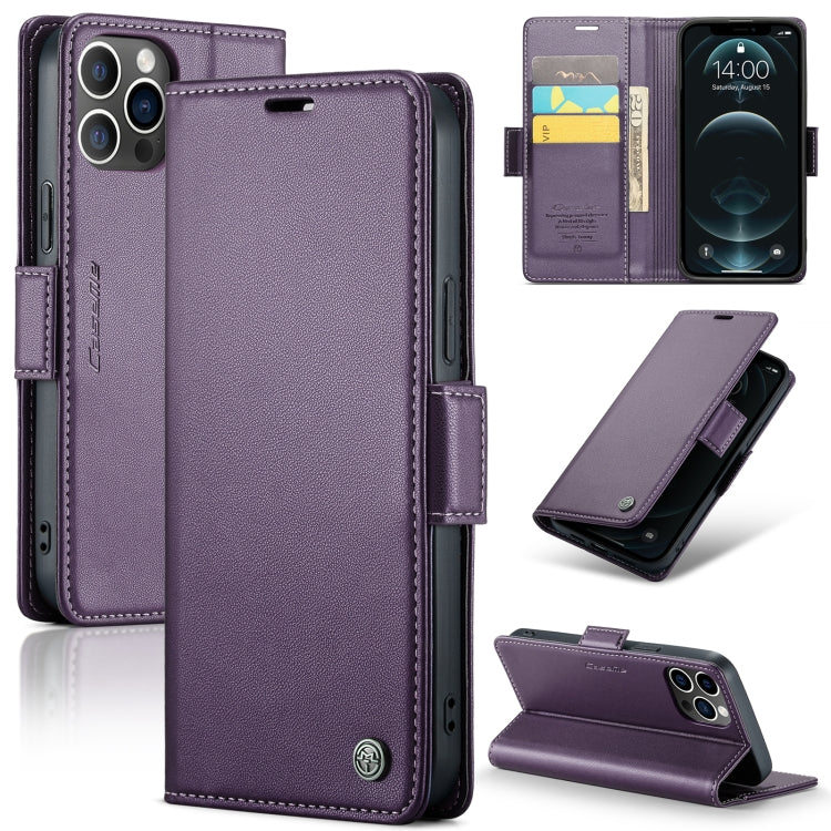 CaseMe 023 Mariposa Hebilla Litchi Textura RFID Funda de cuero antirrobo para teléfono, For iPhone 13, For iPhone 13 mini, For iPhone 13 Pro, For iPhone 13 Pro Max, For iPhone 12 / 12 Pro, For iPhone 12 Pro Max, For iPhone 12 mini, For iPhone 11