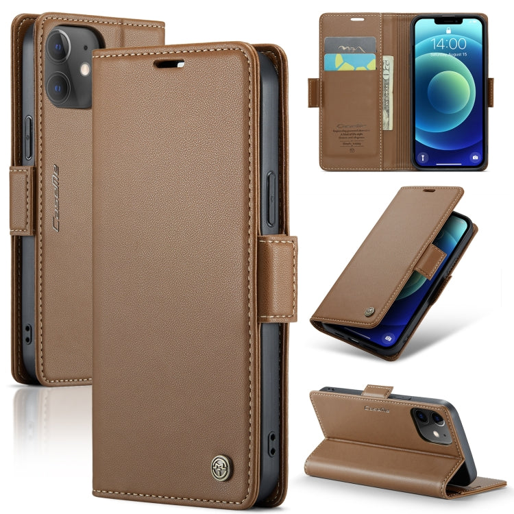 CaseMe 023 Mariposa Hebilla Litchi Textura RFID Funda de cuero antirrobo para teléfono, For iPhone 13, For iPhone 13 mini, For iPhone 13 Pro, For iPhone 13 Pro Max, For iPhone 12 / 12 Pro, For iPhone 12 Pro Max, For iPhone 12 mini, For iPhone 11
